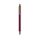a burgundy barrel & metallic sand trim bic clic pen
