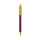 a burgundy barrel & yellow trim bic clic pen