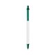 a clear barrel & forest green trim bic clic pen