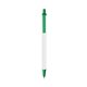 a clear barrel & green trim bic clic pen