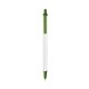a clear barrel & metallic green trim bic clic pen