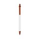 a clear barrel & metallic orange trim bic clic pen