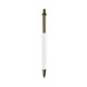 a clear barrel & metallic sand trim bic clic pen
