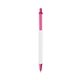 a clear barrel & pink trim bic clic pen