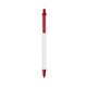 a clear barrel & red trim bic clic pen