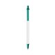 a clear barrel & teal trim bic clic pen