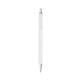 a clear barrel & white trim bic clic pen
