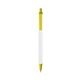 a clear barrel & yellow trim bic clic pen