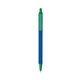 a cobalt barrel & green trim bic clic pen