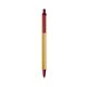 a cream barrel & burgundy trim bic clic pen
