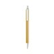 a cream barrel & clear trim bic clic pen
