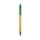 a cream barrel & forest green trim bic clic pen
