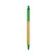 a cream barrel & green trim bic clic pen