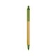 a cream barrel & metallic green trim bic clic pen