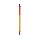 a cream barrel & metallic red trim bic clic pen