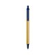 a cream barrel & navy trim bic clic pen