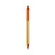 a cream barrel & orange trim bic clic pen