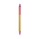a cream barrel & pink trim bic clic pen