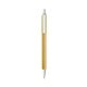 a cream barrel & white trim bic clic pen