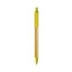 a cream barrel & yellow trim bic clic pen