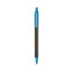 a espresso barrel & blue trim bic clic pen