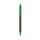 a espresso barrel & green trim bic clic pen