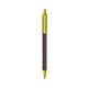 a espresso barrel & yellow trim bic clic pen
