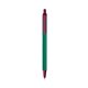 a forest green barrel & burgundy trim bic clic pen