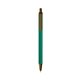 a forest green barrel & metallic brown trim bic clic pen