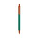 a forest green barrel & orange trim bic clic pen