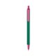 a forest green barrel & pink trim bic clic pen