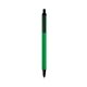 a green barrel & black trim bic clic pen