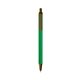 a green barrel & metallic brown trim bic clic pen