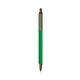 a green barrel & metallic sand trim bic clic pen
