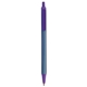 aerial view a metallic dark blue barrel & purple trim bic clic pen, image 1 of 2