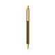 a metallic brown barrel & cream trim bic clic pen
