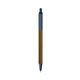 a metallic brown barrel & metallic dark blue trim bic clic pen
