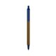 a metallic brown barrel & navy trim bic clic pen