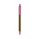 a metallic brown barrel & pink trim bic clic pen