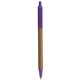 aerial view a metallic brown barrel & purple trim bic clic pen, image 1 of 2