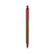 a metallic brown barrel & red trim bic clic pen