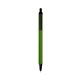 a metallic green barrel & black trim bic clic pen