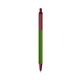 a metallic green barrel & burgundy trim bic clic pen