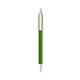 a metallic green barrel & clear trim bic clic pen