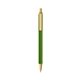 a metallic green barrel & cream trim bic clic pen