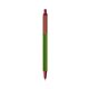 a metallic green barrel & metallic red trim bic clic pen