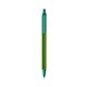 a metallic green barrel & teal trim bic clic pen