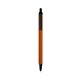 a metallic orange barrel & black trim bic clic pen