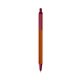 a metallic orange barrel & burgundy trim bic clic pen