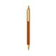a metallic orange barrel & cream trim bic clic pen